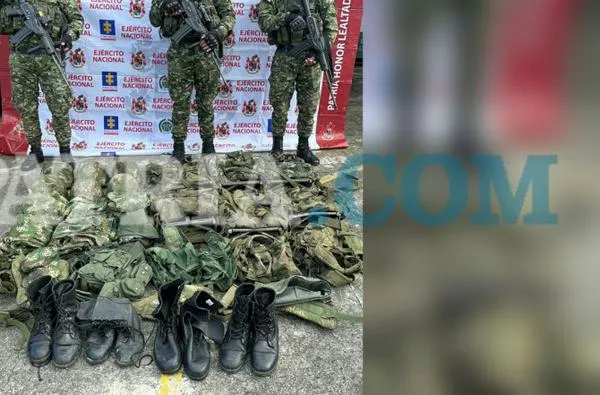 Ejército halla en límites entre Risaralda y Caldas material de intendencia del Clan del Golfo