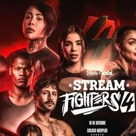 Foto cartel Stream Fighters 4, en nota de cuáles son probabilidades de Yina Calderón y Karina García en Stream Fighters 4