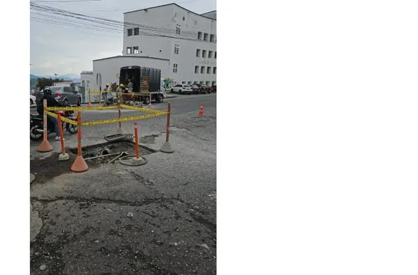 Aguas de Manizales reparó alcantarilla detrás del Hospitalito por la carrera 24