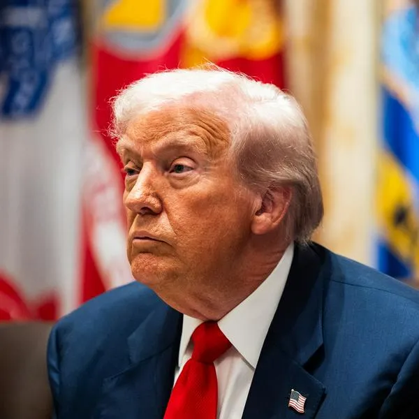 WASHINGTON, DC  October 14: US President Donald Trump during a meeting with President of Argentina Javier Milei in the Cabinet Room of the White House on Tuesday October 14, 2025. (Photo by Demetrius Freeman/The Washington Post via Getty Images)