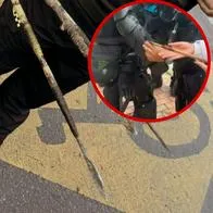 Policía herido con flecha frente a embajada de Estados Unidos en Bogotá