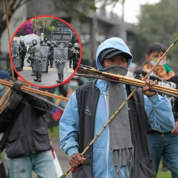 Protestas de indígenas en Bogotá terminaron en enfrentamientos