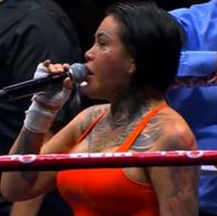 Yina Calderón, luego de su pelea contra Andrea Valdiri en 'Stream Fighters 4', organizada por 'Westcol'