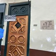 Entrada de La Puerta Falsa, icónico restaurante de Bogotá que fue cerrado por la Dian