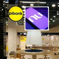 Fotos de Pibank y de Nubank, en nota de que Pibank, rival de Nubank, anunció cómo es cambio de CDT en Colombia desde octubre