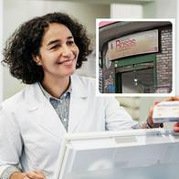 Fotos de droguería y droguería Rosas, en nota de cuál es la droguería más vieja de Bogotá, antes de La Rebaja, Farmacenter y más