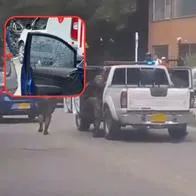 Momento en el que se llevan a unos militares que resultaron heridos durante una balacera en Mazurén, norte de Bogotá