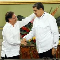 Gustavo Petro, presidente de Colombia, y Nicolás Maduro, líder del régimen de Venezuela
