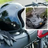 Fotos de motociclistas, en nota sobre sorpresa para motociclistas en intento de robo en Colombia, raro final en video