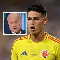 Foto de James Rodríguez y Carlos Antonio Vélez, en nota de que Selección Colombia busca amistoso con excampeón del mundo para marzo, dijo Vélez