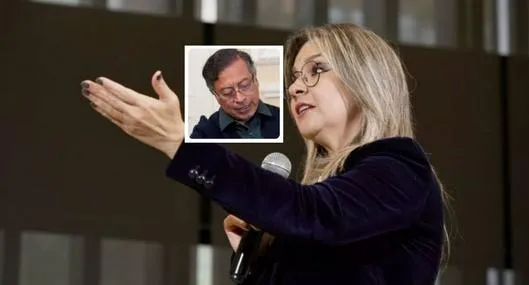 Fotos de Vicky Dávila y de Gustavo Petro, en nota de qué reveló Vicky Dávila sobre videos de Petro en mal estado que venden en Bogotá