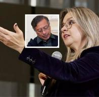 Fotos de Vicky Dávila y de Gustavo Petro, en nota de qué reveló Vicky Dávila sobre videos de Petro en mal estado que venden en Bogotá