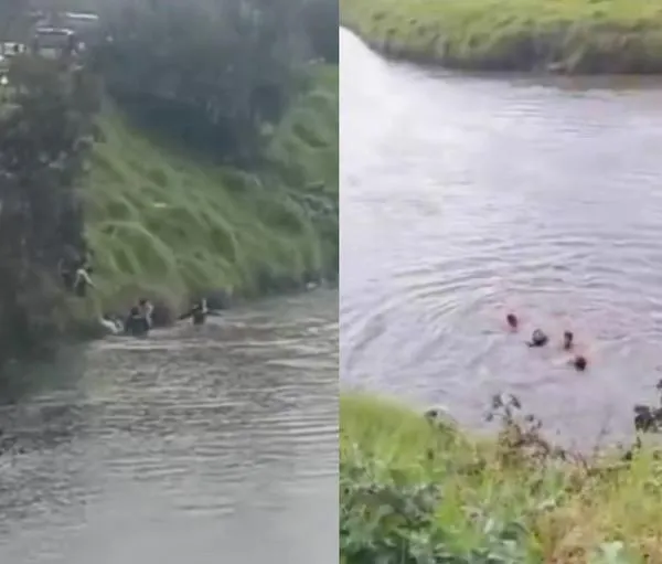 Rescate de una mujer y su hija en Suba