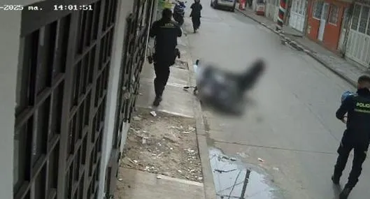 Imágenes de la balacera en Bosa, sur de Bogotá, que dejó dos muertos. Policías dieron de baja a sicario