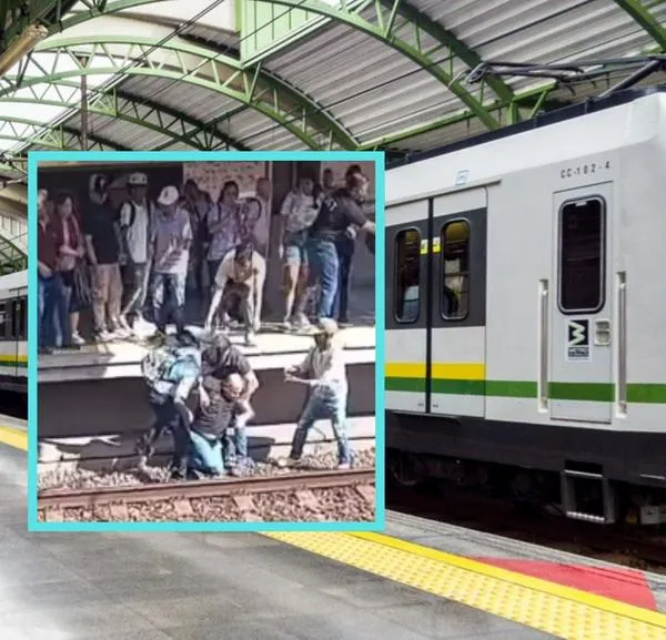 Hombre se desmayó y cayó a la vía del Metro de Medellín: hubo gran susto