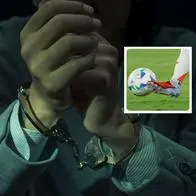 Foto de arrestado y fútbol, en nota de qué equipos de fútbol colombiano están en informe sobre nuevos negocios ilícitos