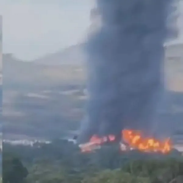 Así se vio la explosión de un tren en México