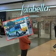 Así se vio una de las tiendas de Falabella en Bogotá que cerraron temporalmente por la presencia de un explosivo. La Policía hizo presencia y la empresa aclaró lo sucedido