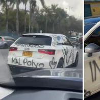 Video viral de carro en Villavicencio pintado por supuesta infidelidad
