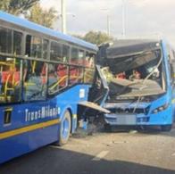 Bogotá hoy: dos buses SITP se estrellaron en la avenida Boyacá