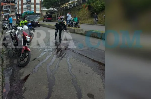 Choque violento deja a pasajero de moto con lesiones graves en occidente de Caldas