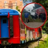 Accidente tren de la sabana. camioneta arrollada por locomotora