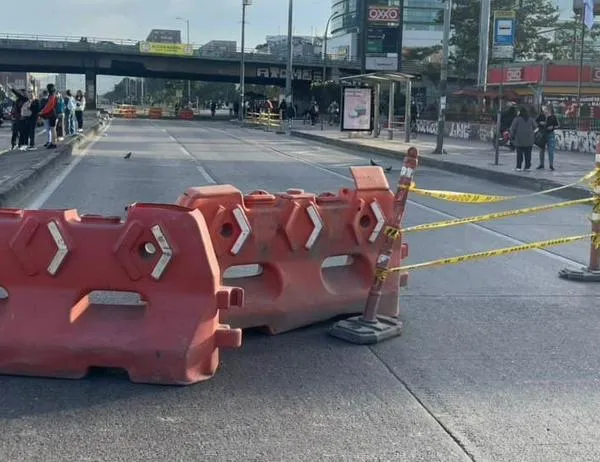 Por mantenimiento de puente vehicular hay cierre en la avenida NQS con avenida calle 19  