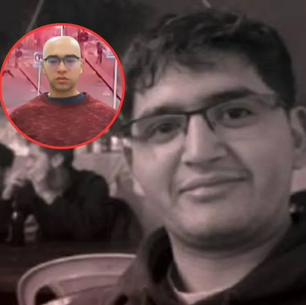 Juan Carlos Suárez (círculo), señalado del asesinato de Jaime Esteban Moreno, en Bogotá