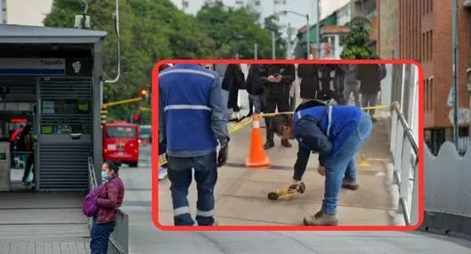 Hallazgo en Transmilenio: en la calle 45 encontraron a personas robando cable