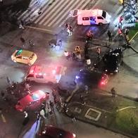 Otro grave accidente en Bogotá: camioneta arrolló varios carros y uno de los pasajeros murió de un carro pedido por aplicación. 