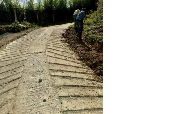 Construyen 300 metros de placa huella en municipio turístico del Eje Cafetero: comunidad beneficiada aportó