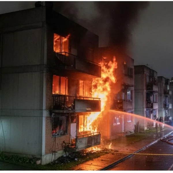 Incendio en Soacha hoy en conjunto residencial Vida Nueva I se salvaron abuelos