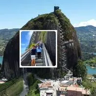 Cómo son escaleras eléctricas en piedra de Peñol en Antioquia, video viral de IA
