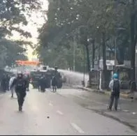 Disturbios en la calle 72 de Bogotá