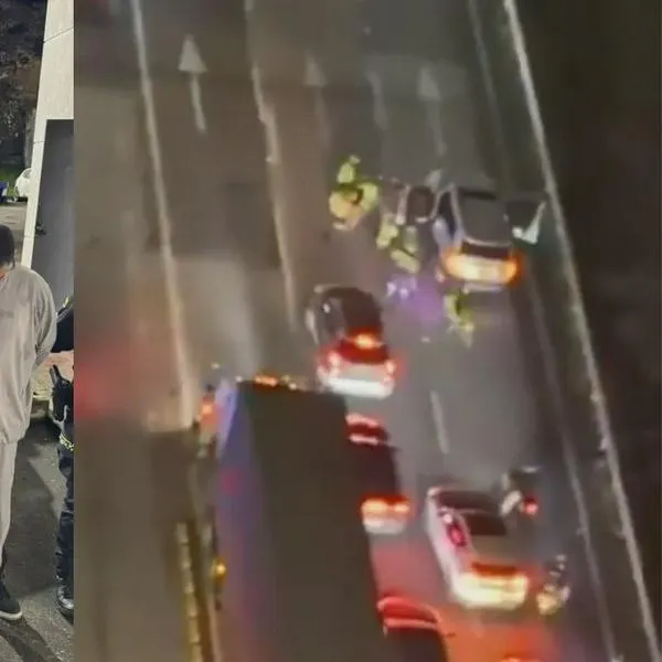 Video: plan candado con halcón de la Policía y persecución en Autopista Norte para atrapar ladrones