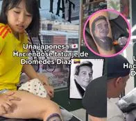 Influencer japonesa se tatuó la cara de Diomedes Díaz en una pierna 