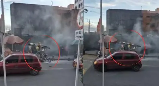 Explosión frente a la clínica Los Nogales (Bogotá): fue por una pipeta de gas