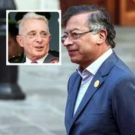 Fotos de Gustavo Petro y de Álvaro Uribe, en nota de cómo Gustavo Petro exaltó a Álvaro Uribe en Colombia por ayuda a reforma laboral