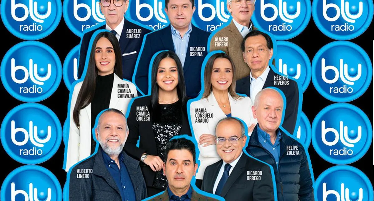 Equipo de Néstor Morales en Blu Radio, del que sale María Consuelo Araújo