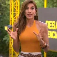 Foto de Andrea Serna, en nota de quién es embarazada en Desafío, en duda a mujer y aviso de respuesta en Caracol