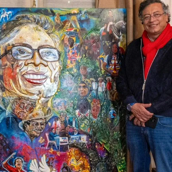 Gustavo Petro recibió obra de regalo y hay detalles que llamó la atención