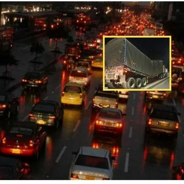 Autopista Norte Bogotá: tractomula de Indumil se partió y arma trancón en Bima