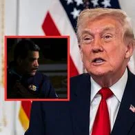 Al fondo, Donald Trump; y en el recuadro, Nicolás Maduro  Composición Pulzo con fotos de AFP