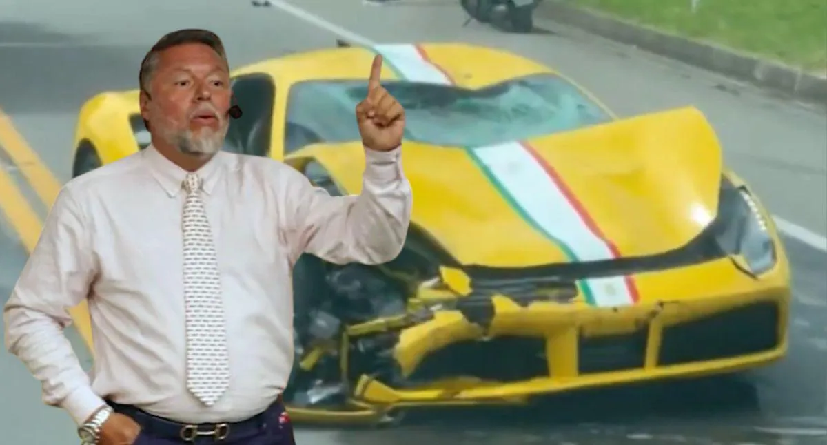 Dueño del carro Ferrari involucrado en el accidente registrado en vía La Calera–Sopó es un empresario dueño de Capillas de la Fe. 
