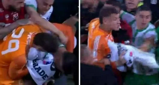 Así fue la pelea entre jugadores de Nacional y Medellín