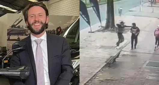 Jean Claude Bossard: Noticias RCN revela nuevo video del momento del momento exacto del robo en el que fue asesinado el joven en Bogotá.