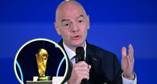 Presidente Gianni Infantino hablando sobre el Mundial 2026