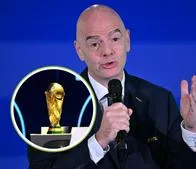 Presidente Gianni Infantino hablando sobre el Mundial 2026