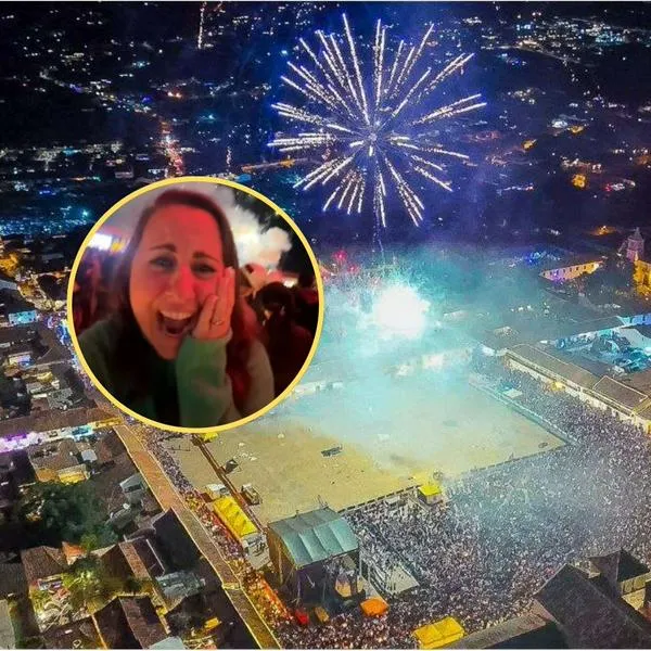 Estadounidense maravillada con el día de velitas en Villa de Leyva, Boyacá 