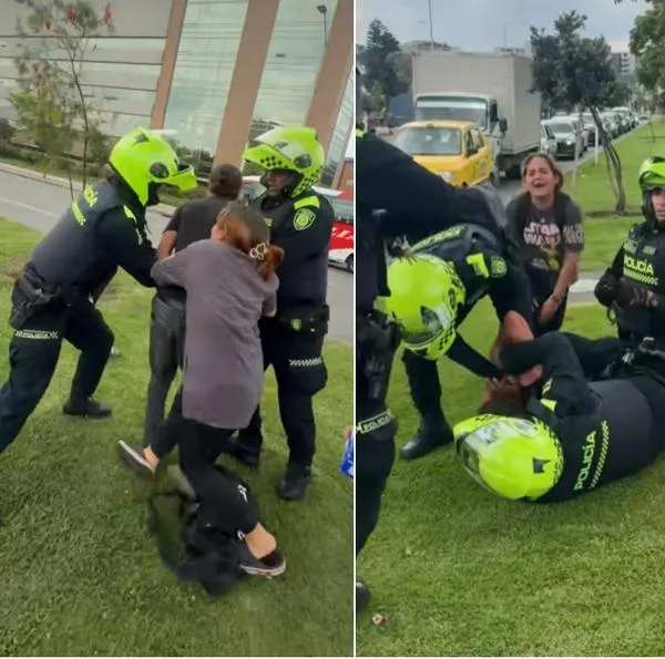 Bogotá: mujer denuncia que limpiavidrios venezolanos le rompieron vidrio, video